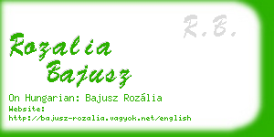 rozalia bajusz business card